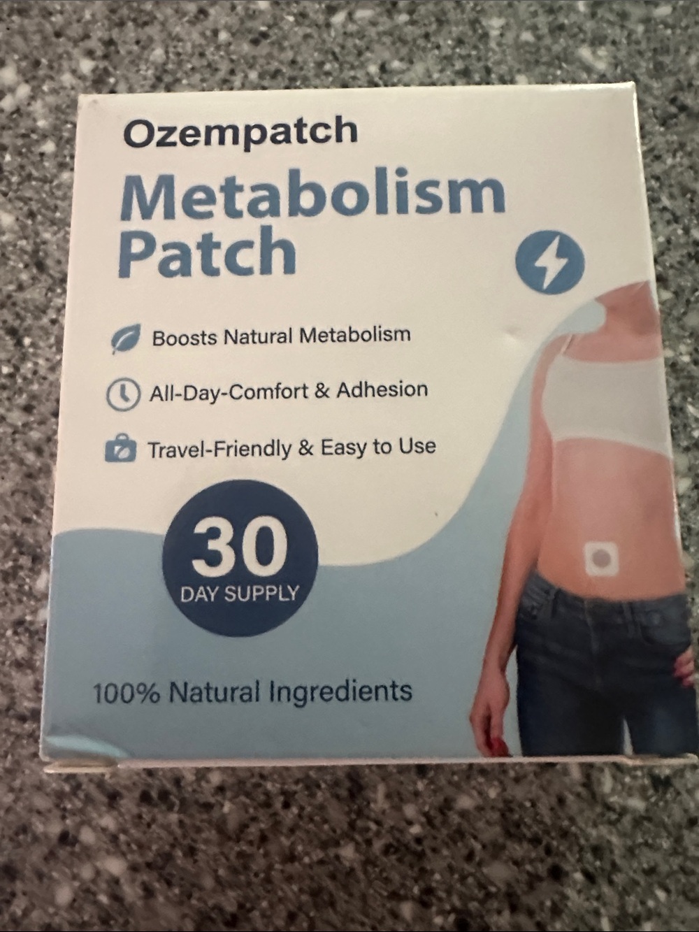 Ozempatch Metabolism Patch - Light Blue & White